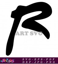 Hand Drawn Stylized Letter R Alphabet SVG