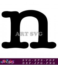 Melanin Black Letter N Graphic Design SVG