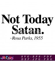 Rosa Parks 1955 Satan Word SVG