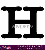 Black Woman H Letter Font SVG 2