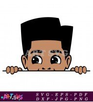 Black Boy With Cool Hairstyle SVG