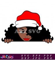 Christmas Hat Girl Clipart Illustration SVG