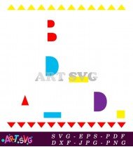 Abstract Colorful Shapes Red Yellow Blue Purple SVG