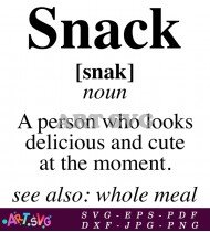 Snack Noun Delicious Person SVG 1