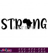 Strong Black African Continent Vector Illustration SVG