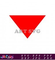 Red Triangle Geometric Simple Abstract Shape SVG 1