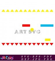 Geometric Shape Red Yellow Blue Abstract Art SVG 1