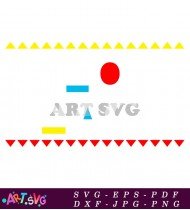 Simple Geometric Shape Red Yellow Blue Design SVG 1