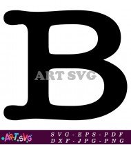 Capital Letter B Simple Bold Stylish Font SVG