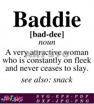 Definition Baddie Meaning Urban Slang Noun SVG