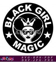 Black Girl Magic Crown Black Woman Design SVG