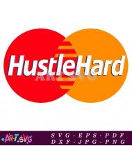 Hustle Hard Red Yellow Circle Logo SVG 1