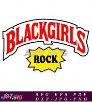 Black Girls Rock Word Art Design Concept SVG