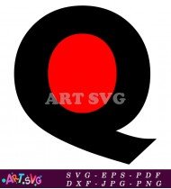 Black And Red Vinyl Record Illustration SVG