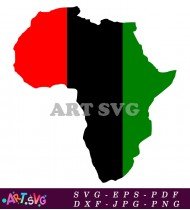 Red Green Africa Map With Shades Colors SVG 1