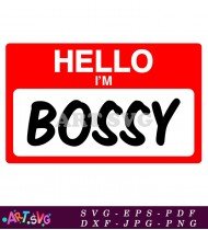 Boss Hello Red Black Font Style SVG 1