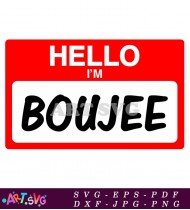 Boujee Hello Red Black Font Style SVG 1