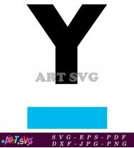 Letter Y Black White And Blue SVG