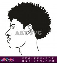 Man With Afro Haircut SVG