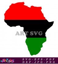 African Continent Green Red Black SVG