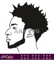 Side View Afro Haircut SVG