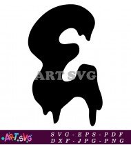 Black And White Letter E Silhouette Design SVG