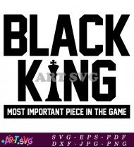 Black King Chess Piece Most Important Game SVG