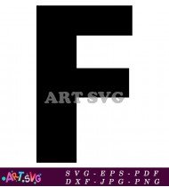 Bold Black Letter F In Graphic Design SVG