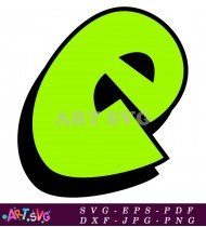 Green Letter E Graffiti Vector Graphic Art SVG