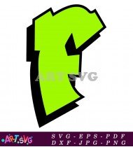 Green Letter F Graffiti Style Design SVG 1