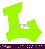 Green Letter L In Black Outline SVG 1