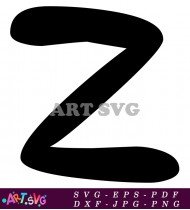 Black Woman Z Letter Art SVG 1