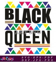 Black Queen African American Tribal Pattern Print SVG 1