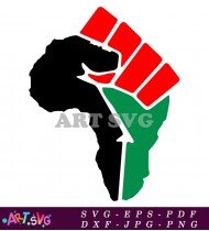 Black Power Fist Green Red Symbol SVG