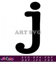 Big Bold Black Capital Letter J SVG