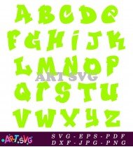 Alphabet Letters Green White Background Capital Letter SVG