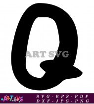 Letter Q Black Bold Outline Graffiti Style SVG