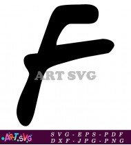 Black Bold Letter F Printable Alphabet Design SVG