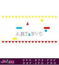 Abstract Yellow Blue And Red Geometric Shapes SVG 1