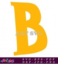 Yellow Bold Capital Letter B Design SVG 1