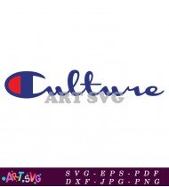 Blue And Red Culture Text Graphic Design SVG