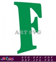 Green Capital Letter F Graphic Design Font SVG 1