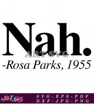 Rosa Parks 1955 Black Bold Typography SVG 1