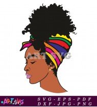 Woman With Colorful Headscarf SVG 1