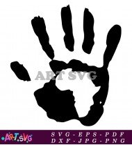 Handprint Outline Vector Art for Black Empowerment SVG