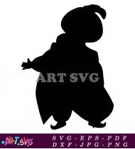 Silhouette Of Aladdin Wearing Turkish Costume SVG 1