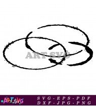 Two Interlocking Circles Symbol Illustration SVG