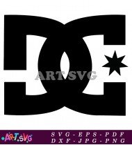 DC shoes logo in black and white SVG