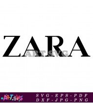 Zara Clothing Store Logo Black And White SVG