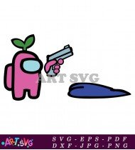 Pink Crewmate Sus Among Us Character SVG 3